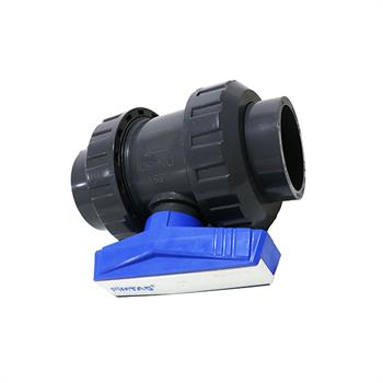 شیر توپی مهره دار چسبی فشار قوی UPVC پیمتاش سایز 75 PIMTAS